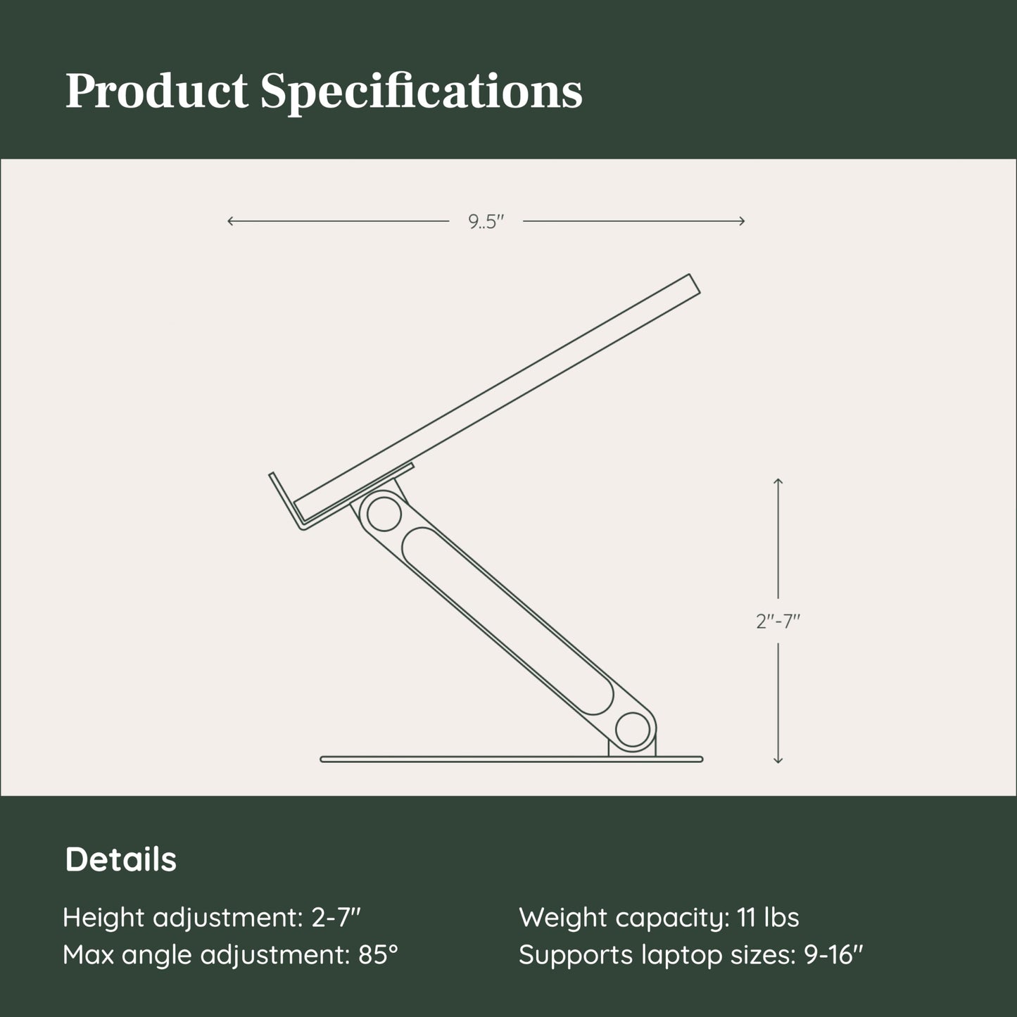 Ergonomic Adjustuble Laptop Stand
